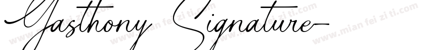 Gasthony Signature字体转换